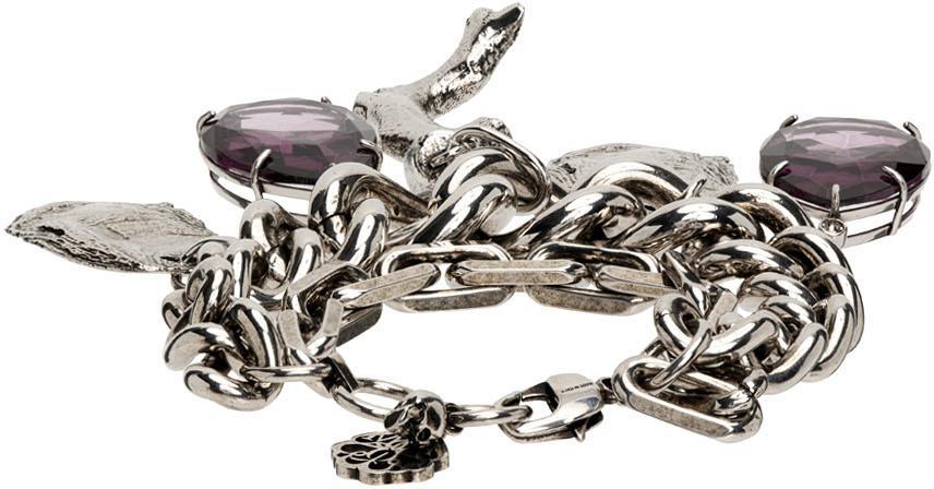 商品Alexander McQueen|Silver Coral Oyster Charm Bracelet,价格¥4284,第6张图片详细描述