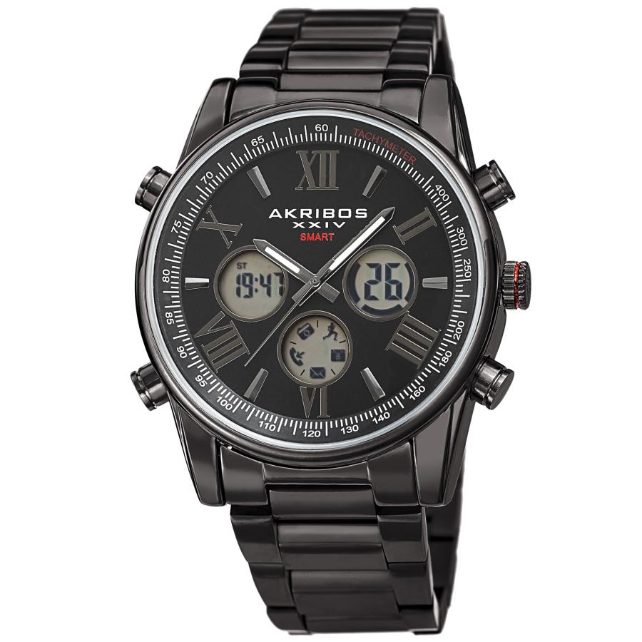 Akribos XXIV Quartz Black Dial Mens Smart Watch AK1095BK商品第1张图片规格展示