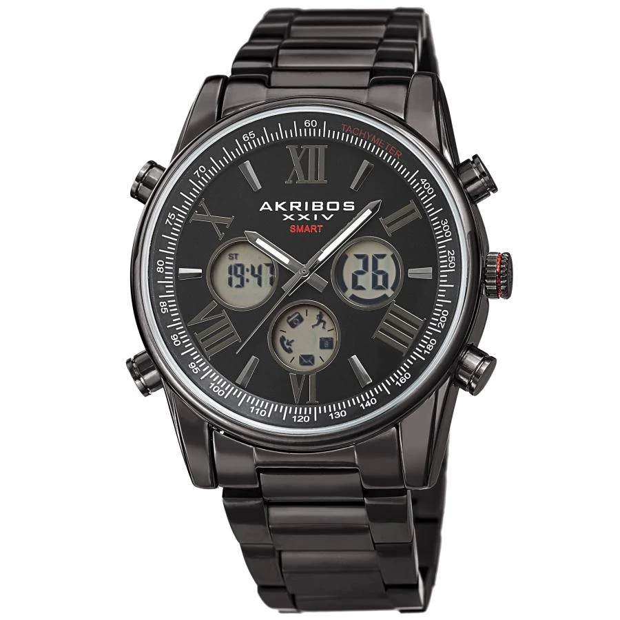 商品Akribos XXIV|Quartz Black Dial Men's Smart Watch AK1095BK,价格¥516,第1张图片