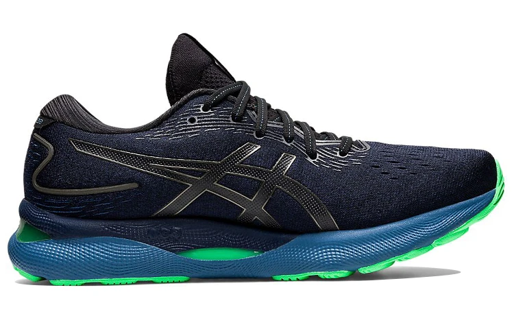 商品[国内直发] Asics|GEL-Nimbus 24 缓震 保护防滑耐磨透气回弹 中帮 马拉松跑步鞋 男款 海军蓝,价格¥967,第3张图片详细描述