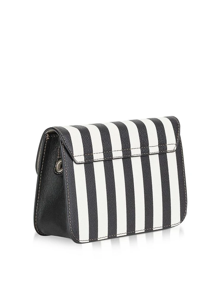 商品Furla|Metropolis 黑白条纹皮革迷你斜挎包,价格¥1662,第2张图片详细描述