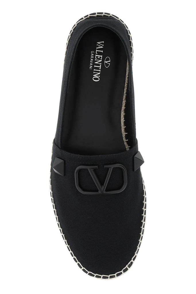 商品Valentino|Black canvas VLogo espadrilles,价格¥4396,第3张图片详细描述