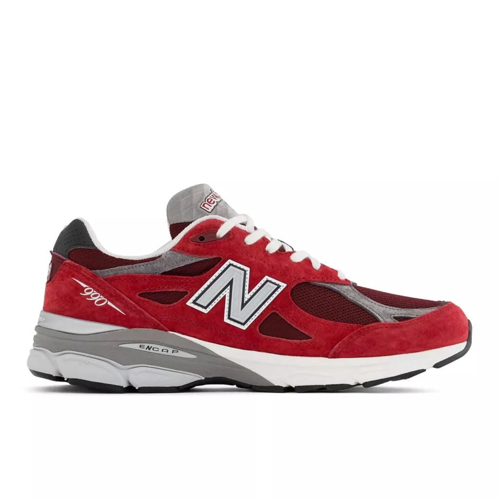 商品New Balance|男款 Teddy Santis联名 新百伦 美产 990v3 休闲鞋 黑红色,价格¥1503,第1张图片