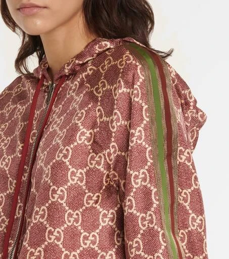 商品Gucci|GG Supreme printed silk twill hoodie,价格¥15479,第4张图片详细描述