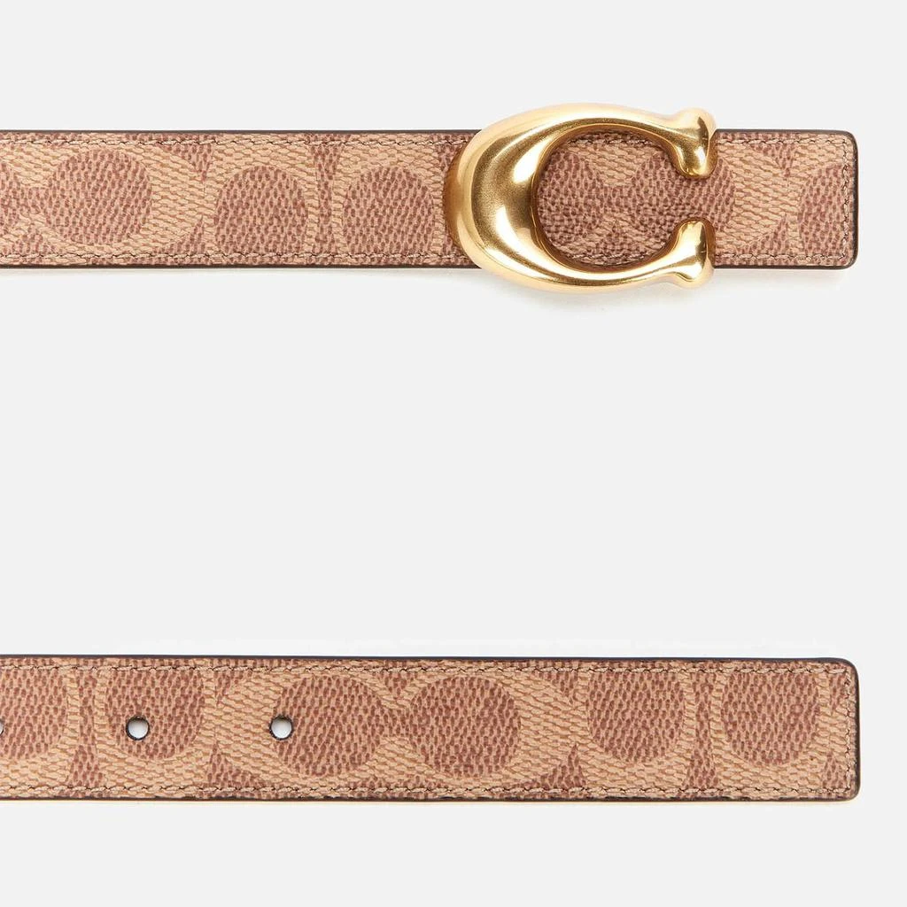 商品Coach|Coach Women's 25mm Sculpted C Coated Canvas Reversible Belt - Tan Rust,价格¥802,第2张图片详细描述