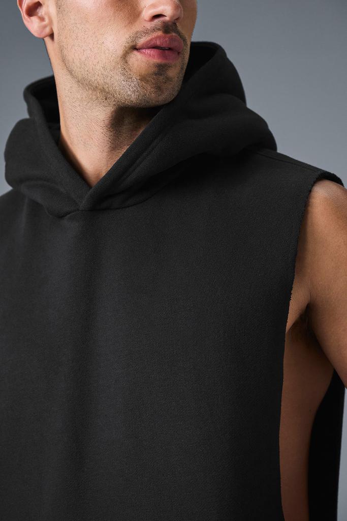 Alo Renown Sleeveless Hoodie - Black - Hoodies - Free