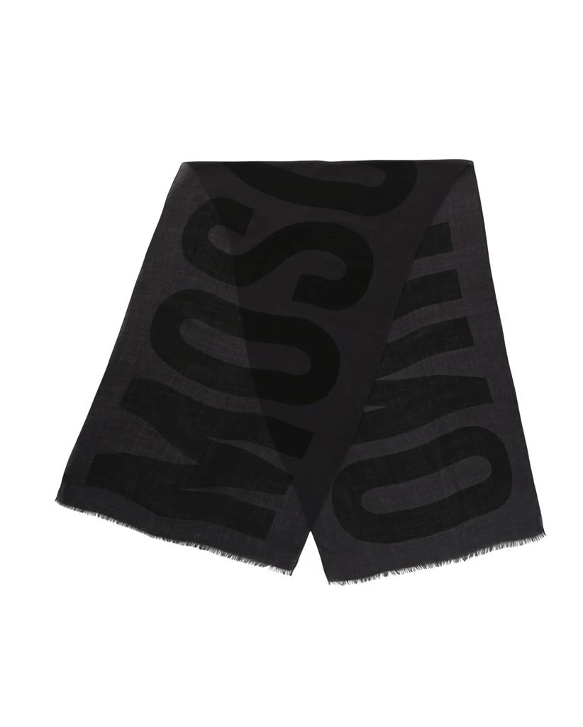 商品Moschino|Logo Print Wool Scarf,价格¥496,第2张图片详细描述