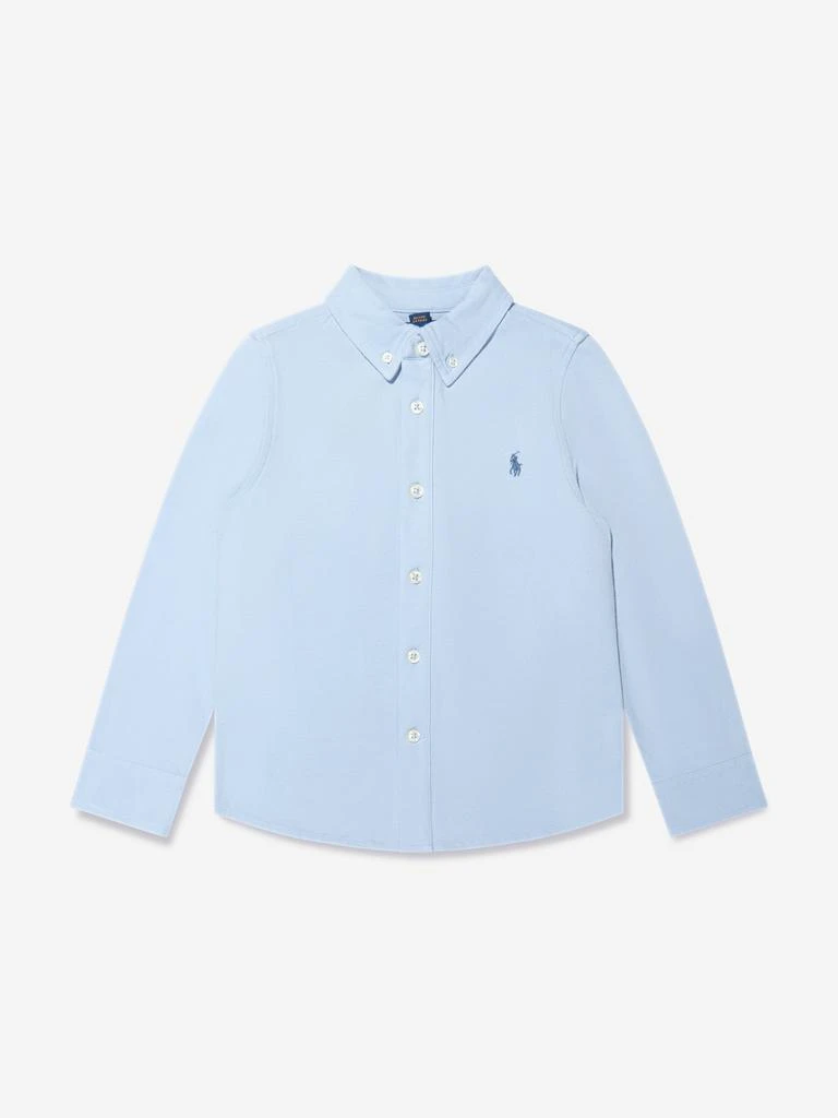 商品Ralph Lauren|Boys Mesh Sport Shirt in Blue,价格¥773,第1张图片