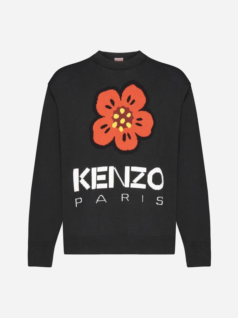 商品Kenzo|Flower logo cotton sweater,价格¥3099,第1张图片