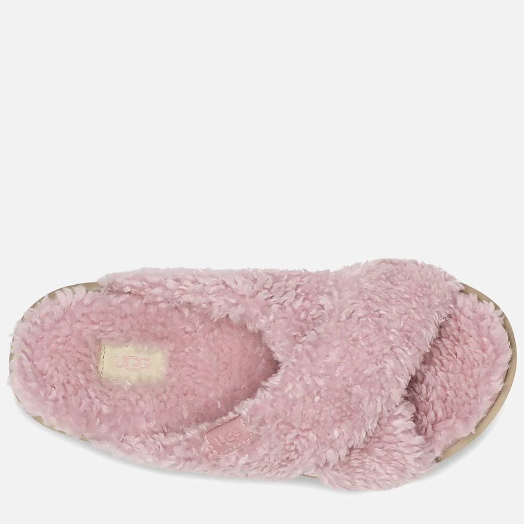 商品UGG|UGG WOMEN'S FUZZ SUGAR CROSS SLIDE SUSTAINABLE SLIPPERS - SHELL,价格¥384,第2张图片详细描述