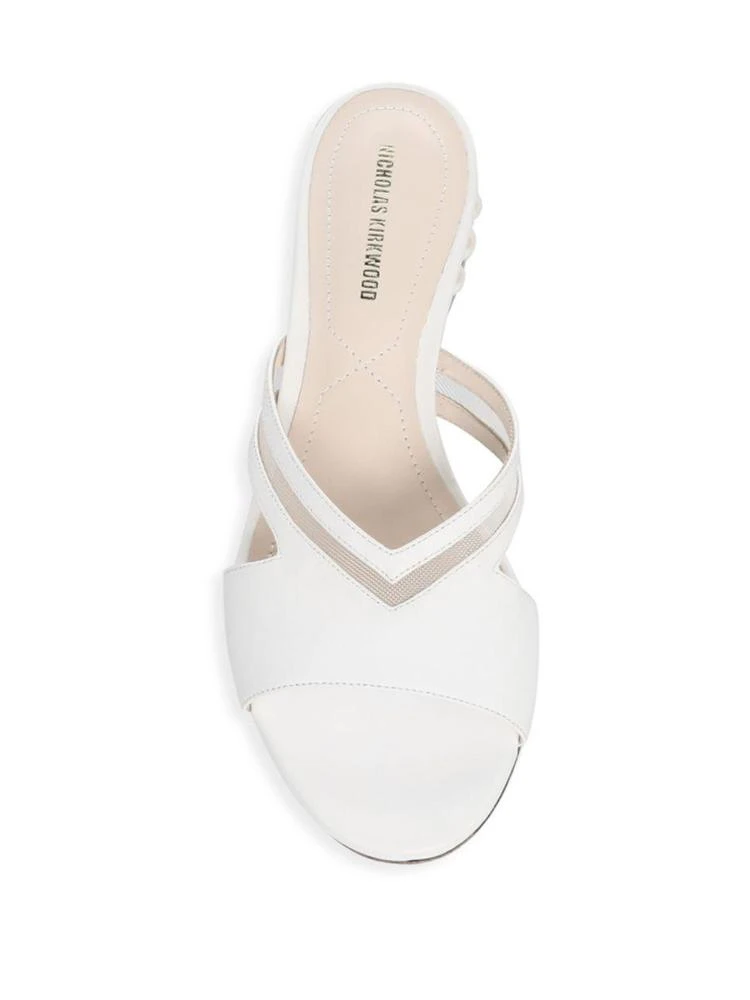 商品Nicholas Kirkwood|Casati Pearl-Embellished Leather Slip-On Sandals,价格¥2461,第4张图片详细描述