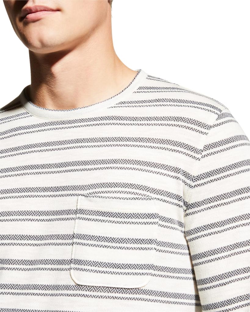 Men's Chevron Stripe Crew T-Shirt商品第5张图片规格展示