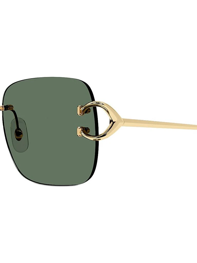 商品Cartier|C Décor 59 Square Rimless Sunglasses,价格¥9671,第3张图片详细描述