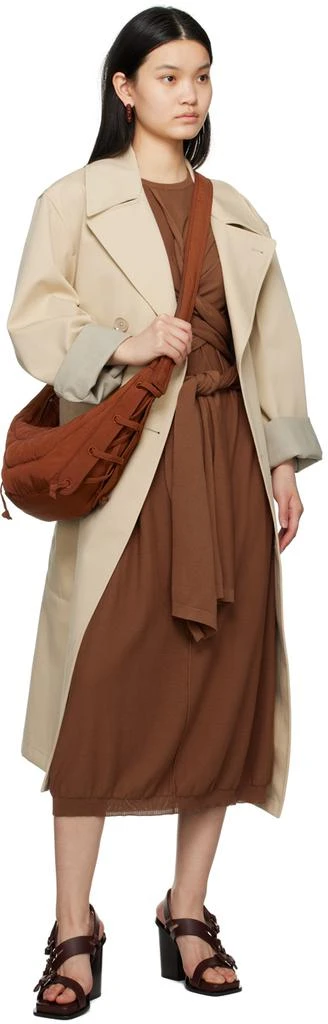商品Lemaire|Brown Knotted Midi Dress,价格¥2542,第4张图片详细描述