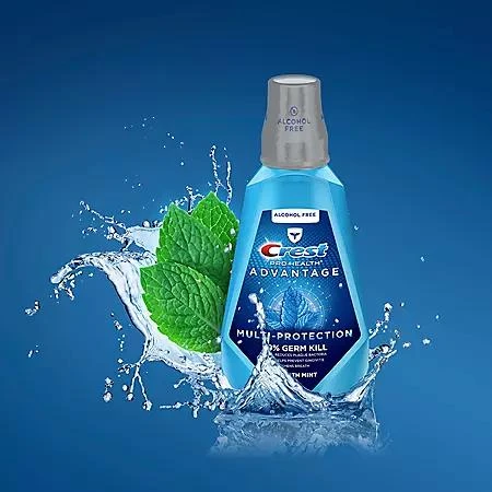 Crest Pro-Health Advantage Multi-Protection Mouthwash, Smooth Mint, 33.8 fl. oz., 3 pk. 商��品