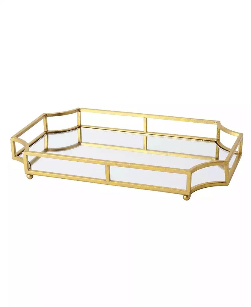 商品Kate and Laurel|Ciel Metal Mirrored Scalloped Decorative Tray,价格¥607,第1张图片