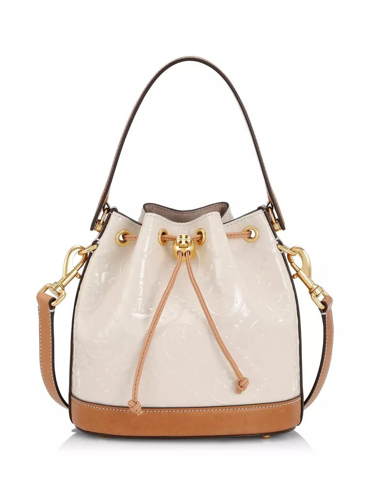 商品Tory Burch|T Monogram Embossed Patent Leather Bucket Bag,价格¥2169,第1张图片