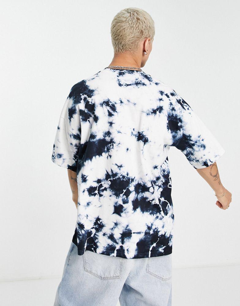 Champion Reverse Weave tie dye collegiate t-shirt in black商品第2张图片规格展示