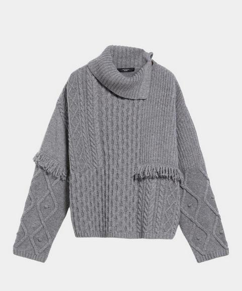 商品Weekend Max Mara|Max Mara Weekend Faiti Fringed Oversized Sweater,价格¥2436,第1张图片