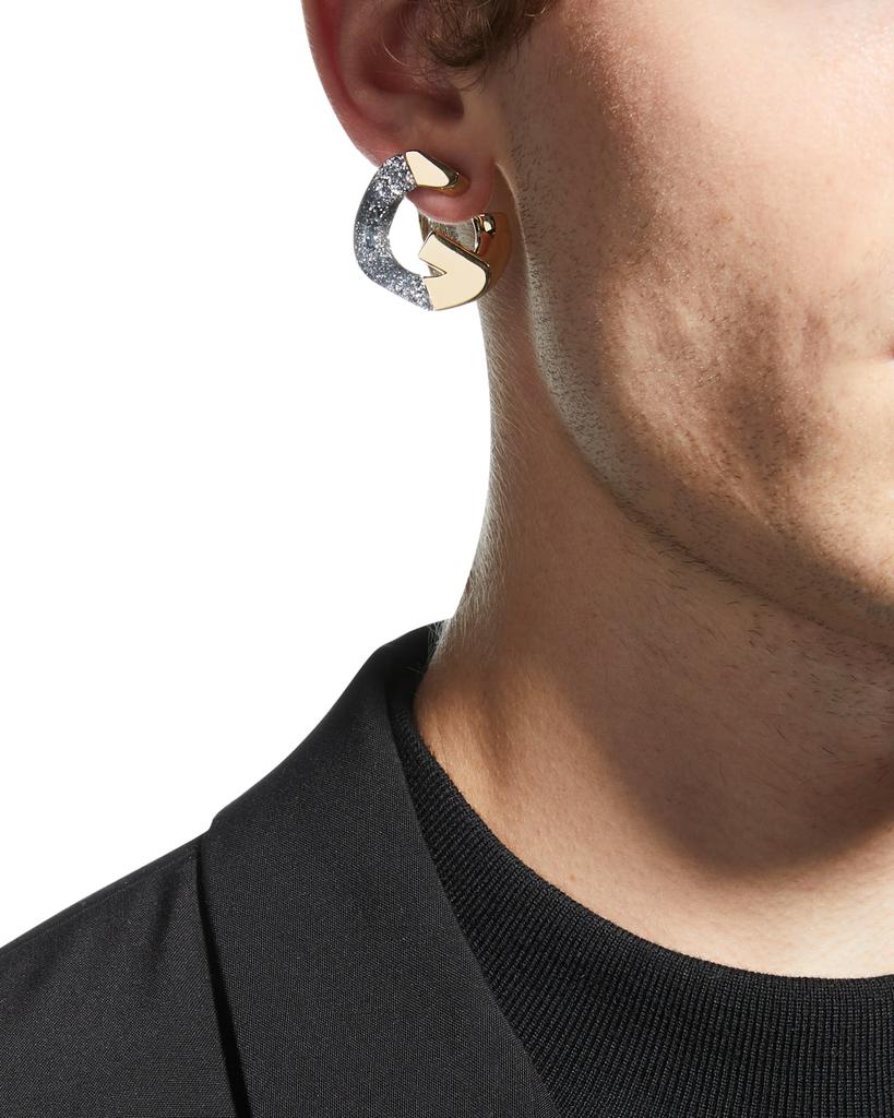 Men's G Chain Glitter Earrings商品第2张图片规格展示