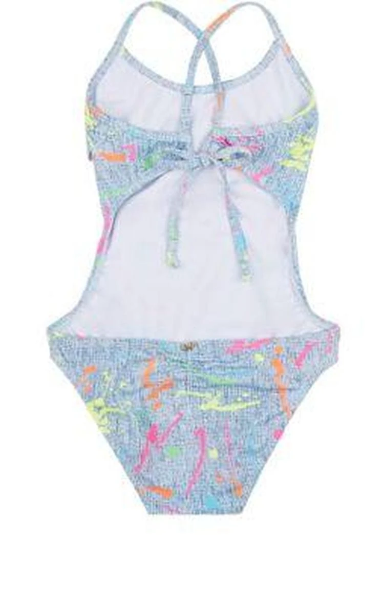 商品Pily Q|Laser-Cut Paint-Splatter Swimsuit,价格¥626,第2张图片详细描述