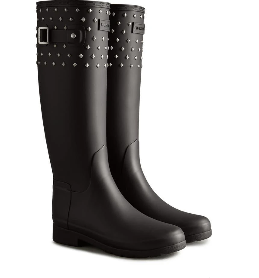 商品Hunter|Refined Stud Waterproof Tall Rain Boot,价格¥1052,第1张图片