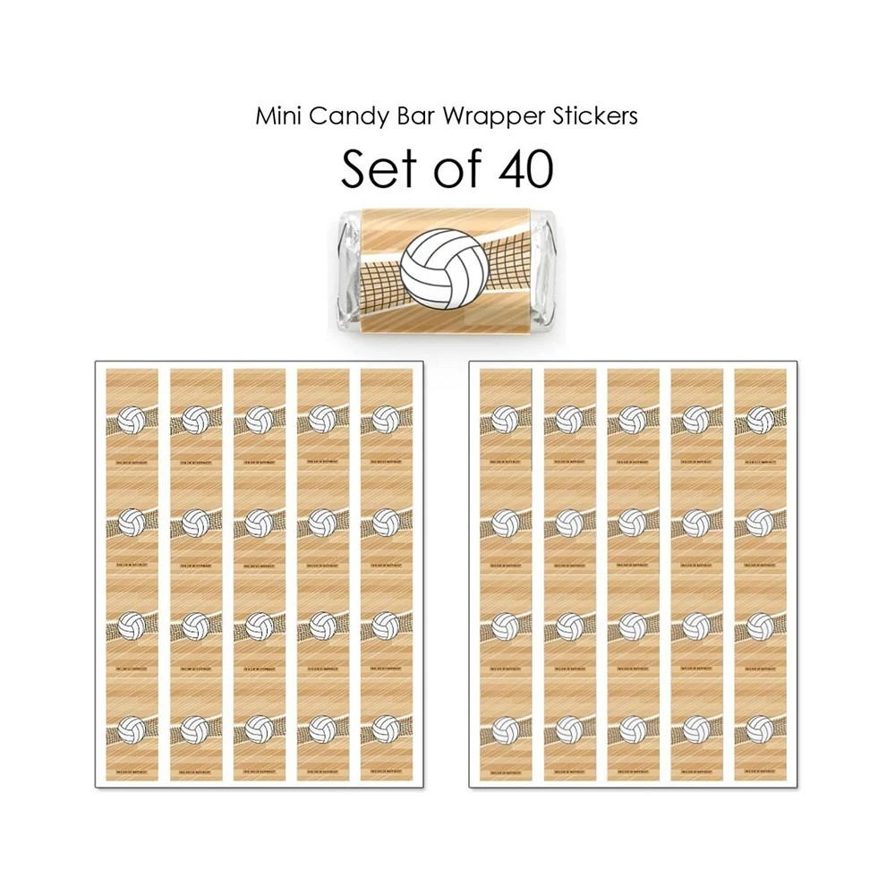 商品Big Dot of Happiness|Bump, Set, Spike - Volleyball Mini Candy Bar Wrapper Stickers Party Favors 40 Ct,价格¥82,第2张图片详细描述