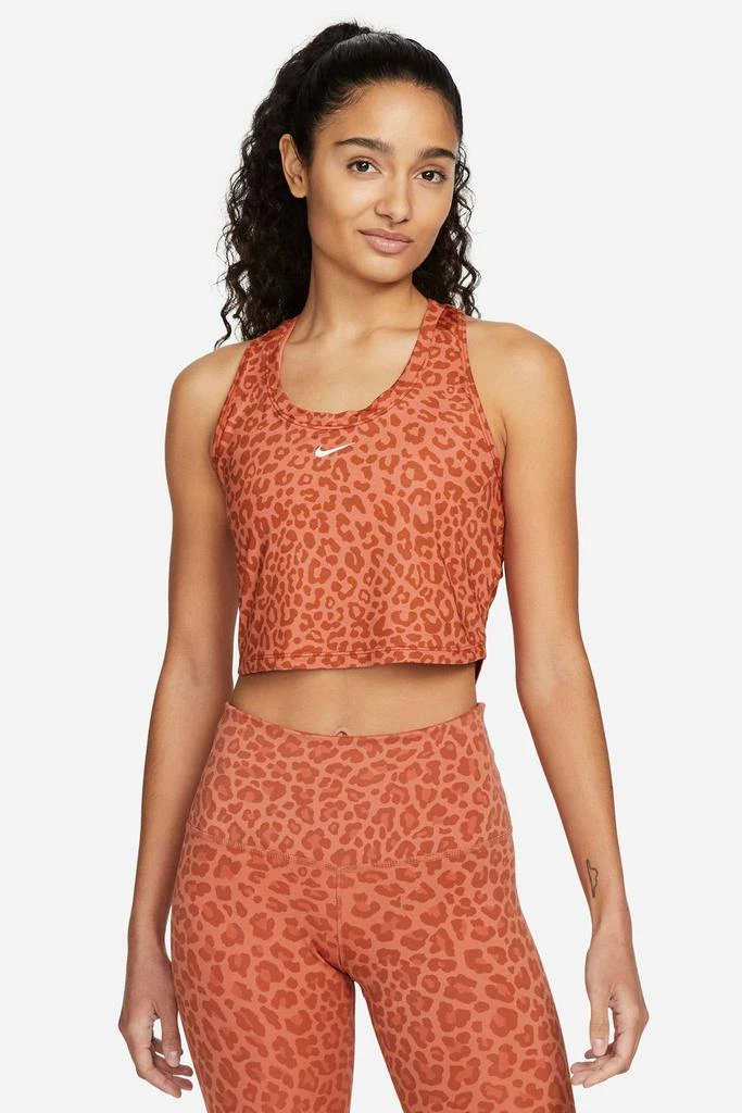 商品NIKE|Dri-FIT One Leopard Print Tank - Madder Root/White,价格¥418,第5张图片详细描述