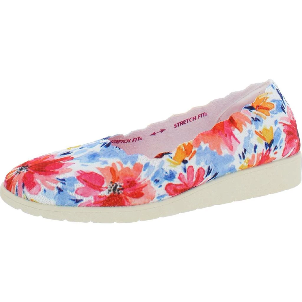 商品SKECHERS|Skechers Womens Cleo Flex-Floressence Canvas Lifestyle Slip-On Sneakers,价格¥153,第2张图片详细描述