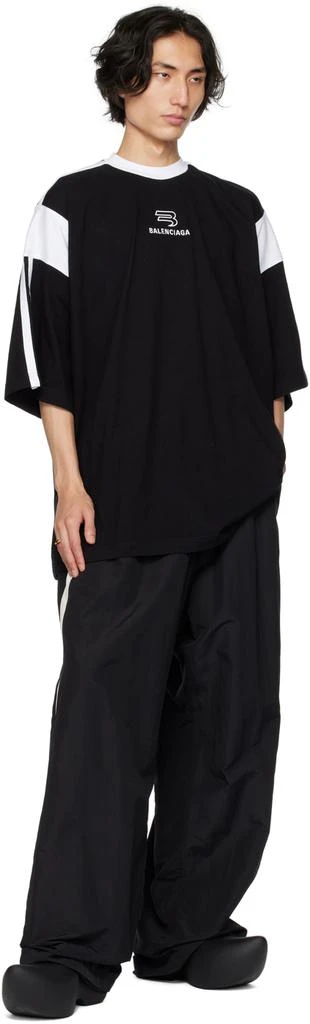商品Balenciaga|Black & White Boxy Sporty T-Shirt,价格¥6439,第4张图片详细描述