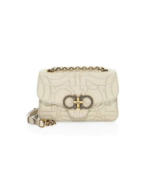 商品Salvatore Ferragamo|Medium Gancini Quilted Leather Shoulder Bag,价格¥14850,第1张图片