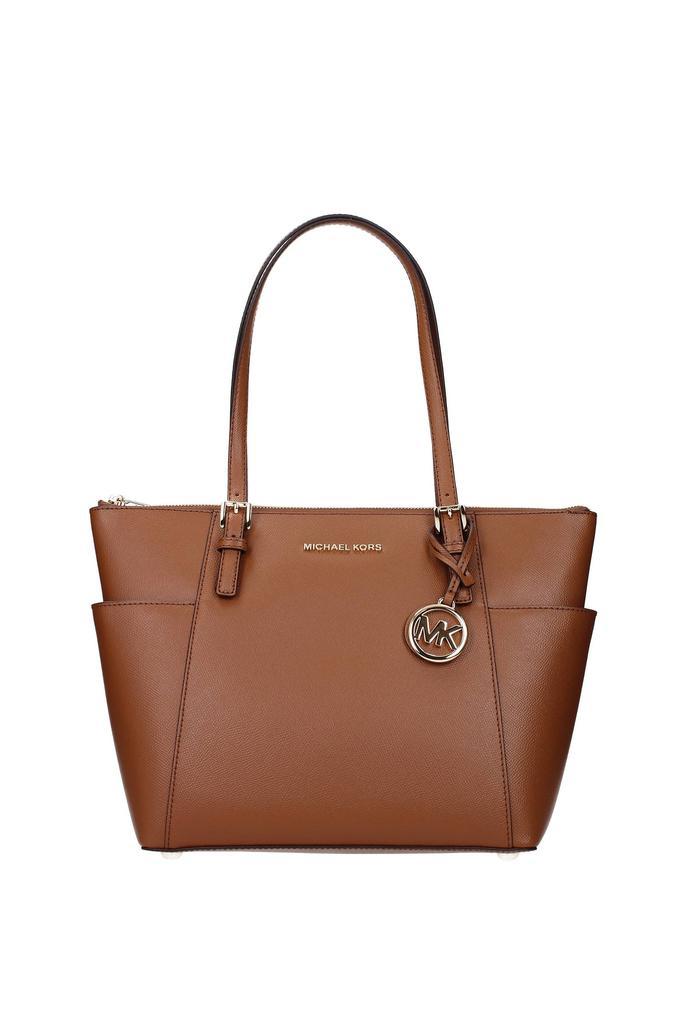 商品Michael Kors|Shoulder bags jet set item ew Leather Brown Luggage,价格¥1471,第1张图片