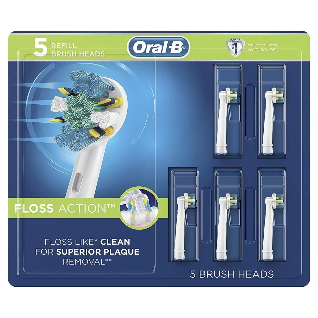 Oral-B FlossAction Electric Toothbrush Replacement Brush Heads Refills, 5 Count 商品