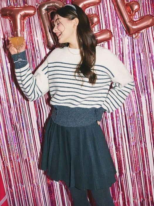 商品ZEROSTREET|Cookie and Cream Stripe Sweater,价格¥567,第3张图片详细描述