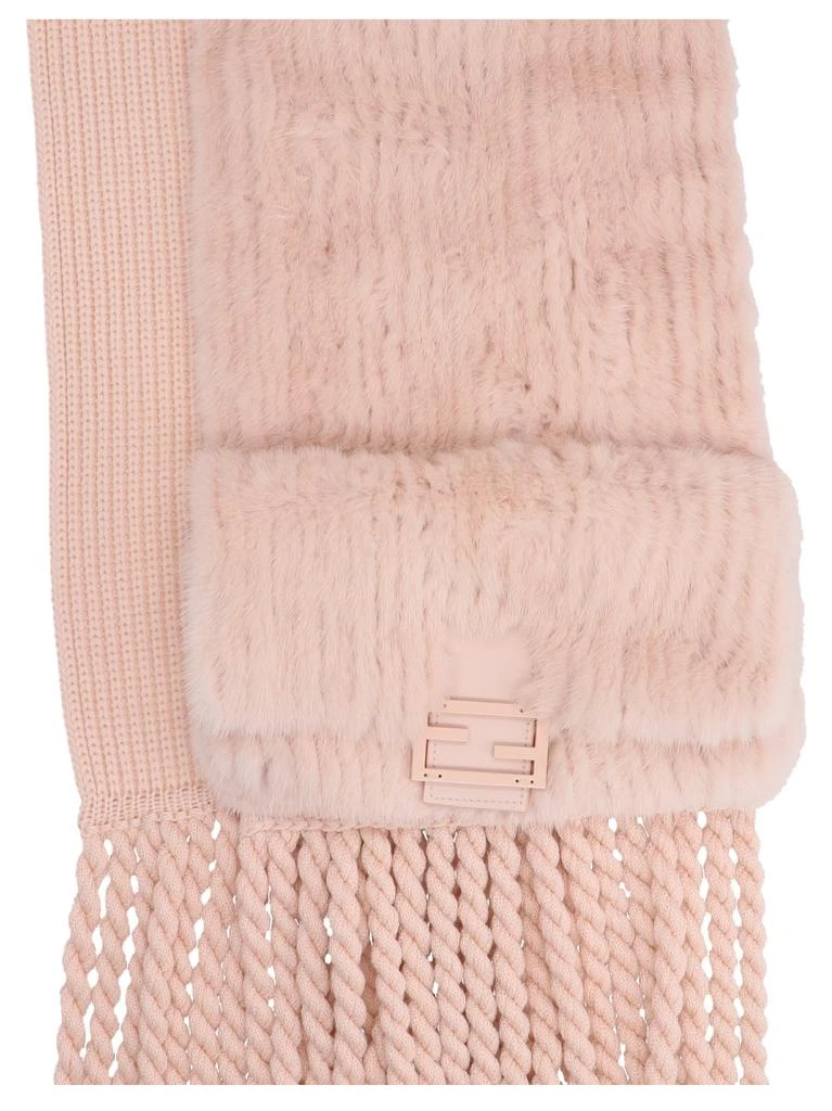 商品Fendi|Mink And Wool Scarf Scarves, Foulards Pink,价格¥21163,第3张图片详细描述