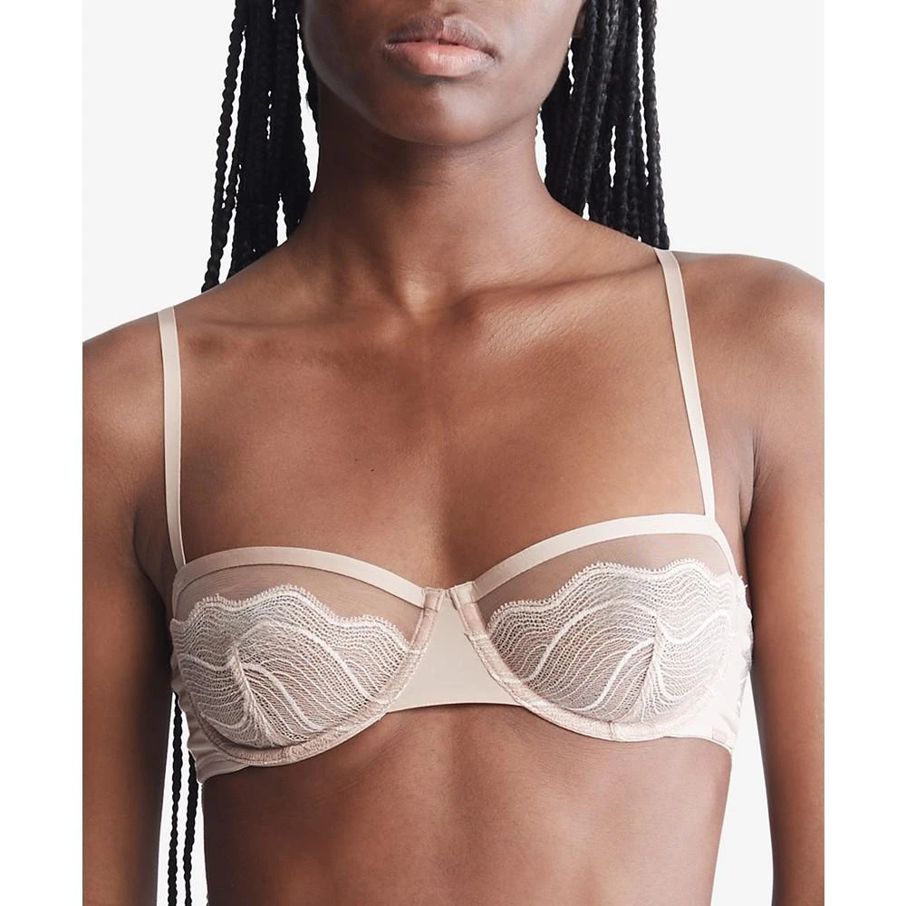 商品Calvin Klein|Women's Graphic Lace Unlined Balconette Bra QF6948,价格¥241,第1张图片