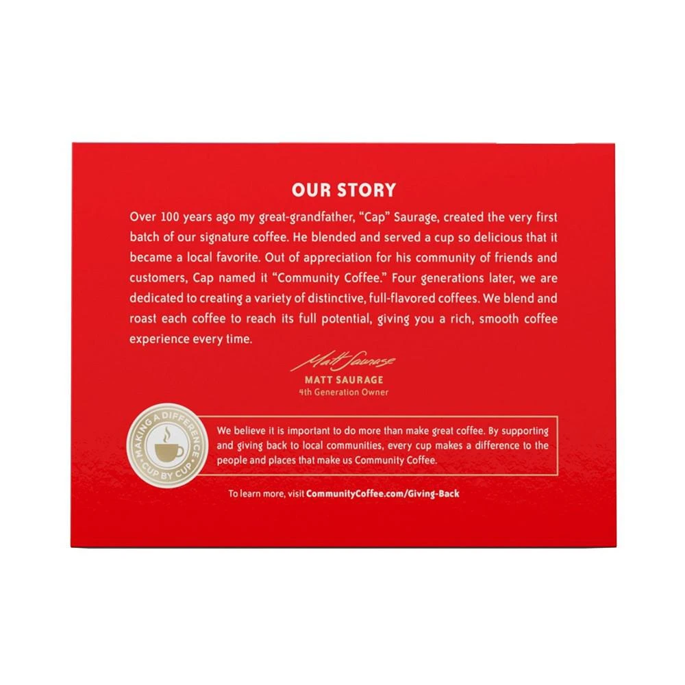 商品Community Coffee|Signature Blend Dark Roast Single Serve Pods, Keurig K-Cup Brewer Compatible, 144 Ct,价格¥1002,第5张图片详细描述