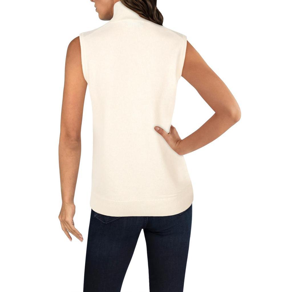 商品Private Label|Private Label Womens Cashmere Ribbed Trim Tank Top Sweater,价格¥155,第5张图片详细描述