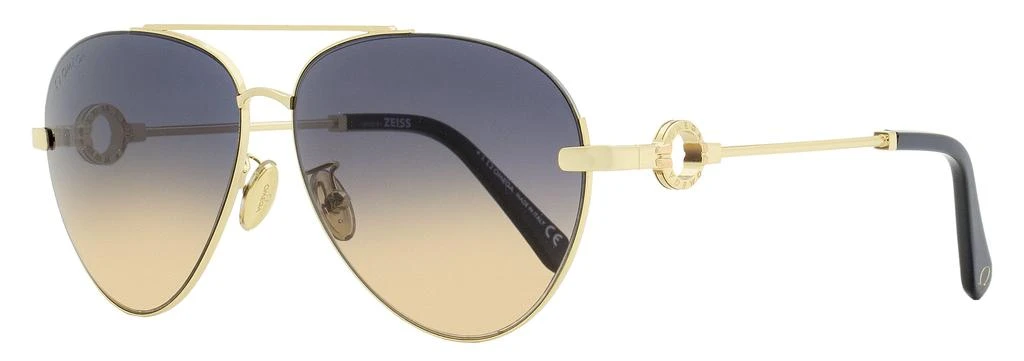商品Omega|Omega Women's Pilot Sunglasses OM0031H 32W Gold/Blue 61mm,价格¥1171,第1张图片