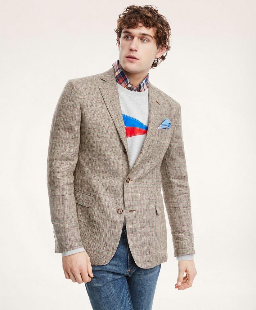 商品Brooks Brothers|Regent Regular-Fit Linen Windowpane Sport Coat,价格¥2609,第1张图片