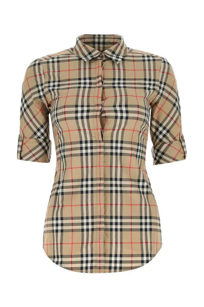 商品Burberry|Burberry Vintage Check Pattern Short Sleeved Shirt,价格¥2812,第1张图片