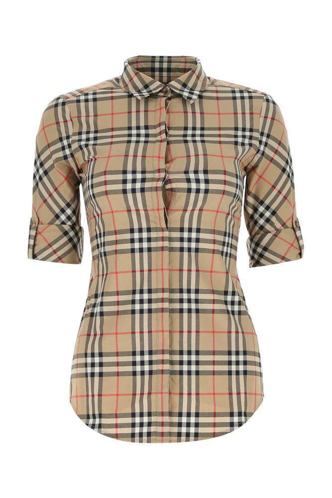 商品Burberry|Burberry Vintage Check Pattern Short Sleeved Shirt,价格¥2728,第1张图片