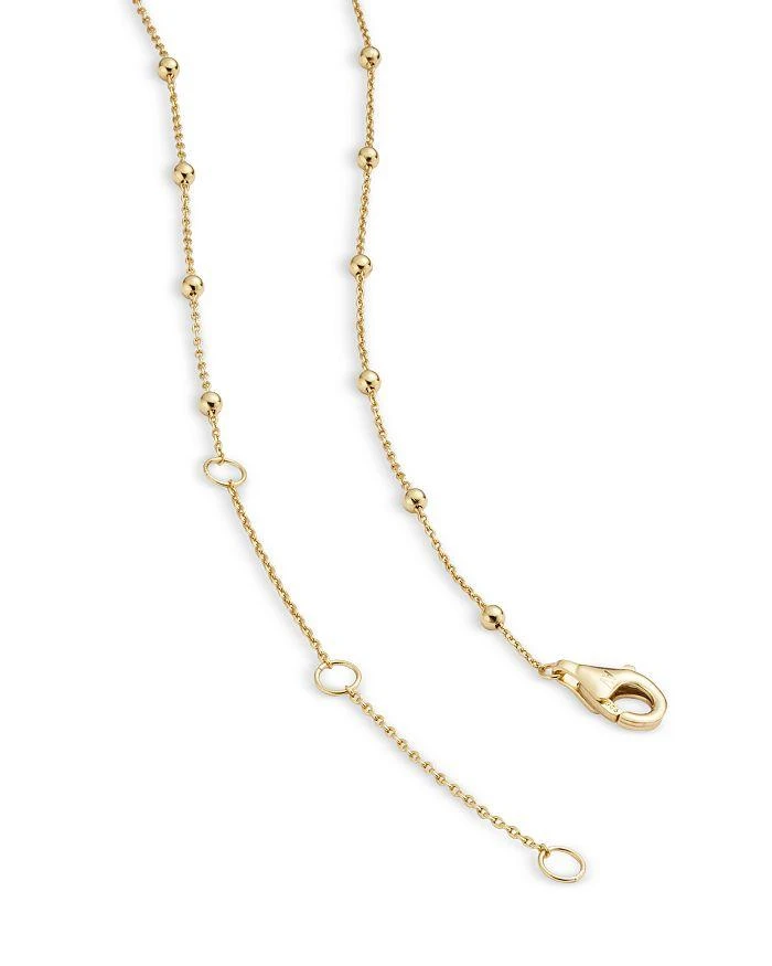 商品Argento Vivo|Cubic Zirconia & Bead Station Lariat Necklace in 18K Gold Plated Sterling Silver, 16"-18"  ,价格¥590,第2张图片详细描述