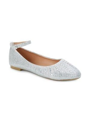 商品Badgley Mischka|Little Girl's & Girl's Embellished Flats,价格¥225,第2张图片详细描述