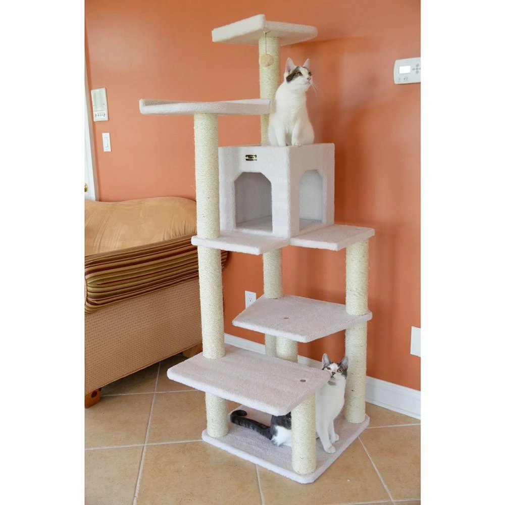 商品Macy's|Real Wood 6-Level Cat Tree, With Condo and Two Perches,价格¥1866,第2张图片详细描述