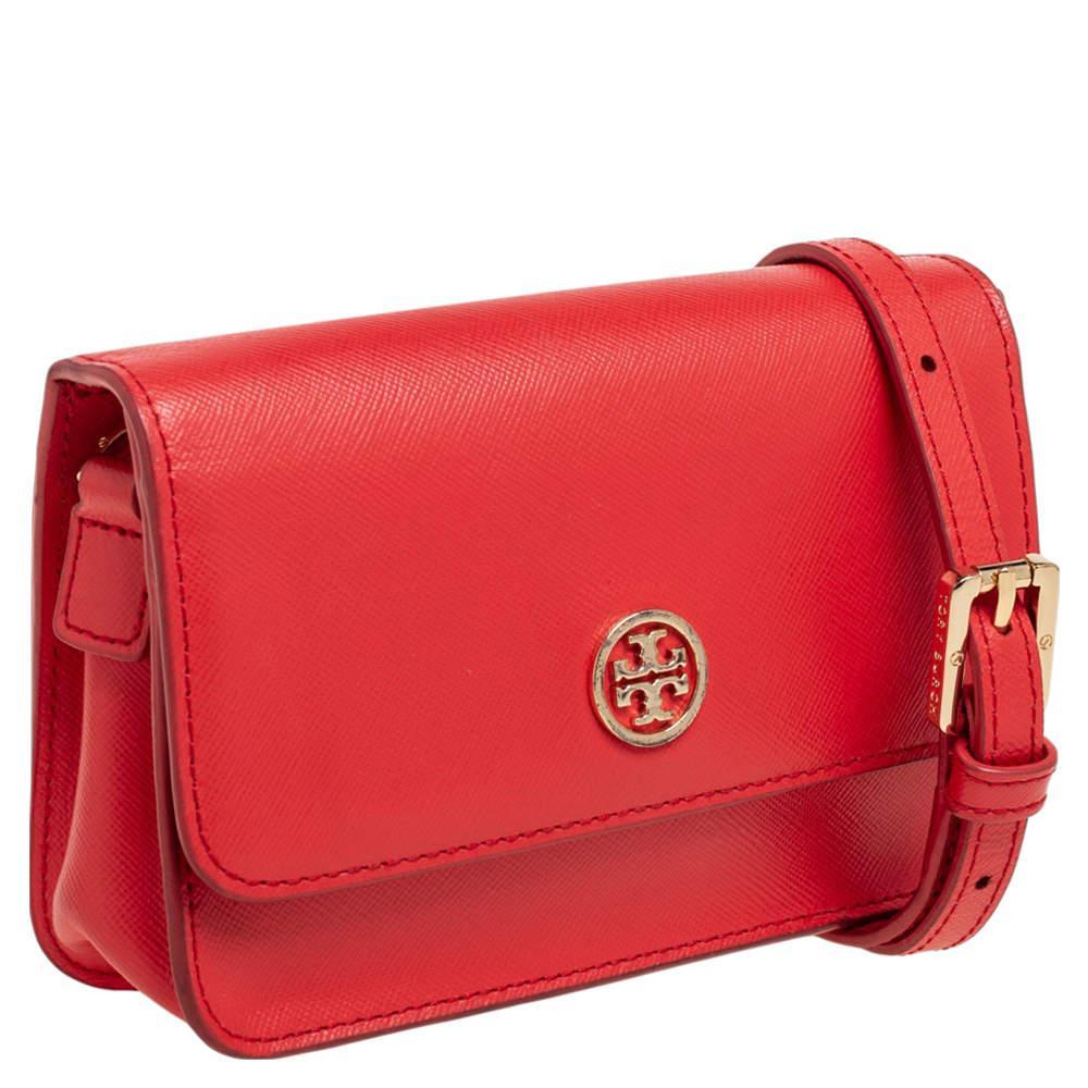 商品[二手商品] Tory Burch|Tory Burch Red Leather Mini Robinson Shoulder Bag,价格¥772,第5张图片详细描述