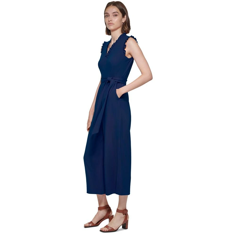 商品Calvin Klein|Women's Ruffle-Trimmed Jumpsuit,价格¥1027,第3张图片详细描述