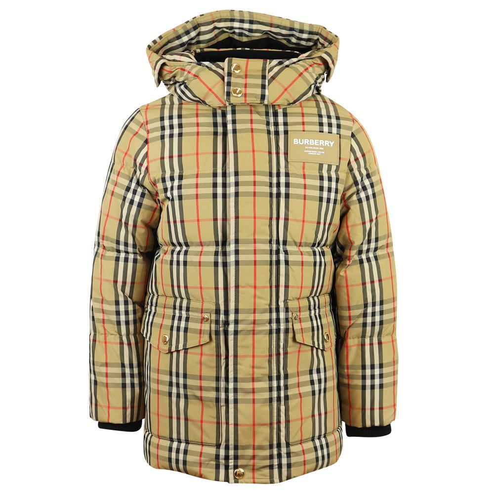 Archive Beige Vintage Check Aubin Puffer Coat商品第1张图片规格展示