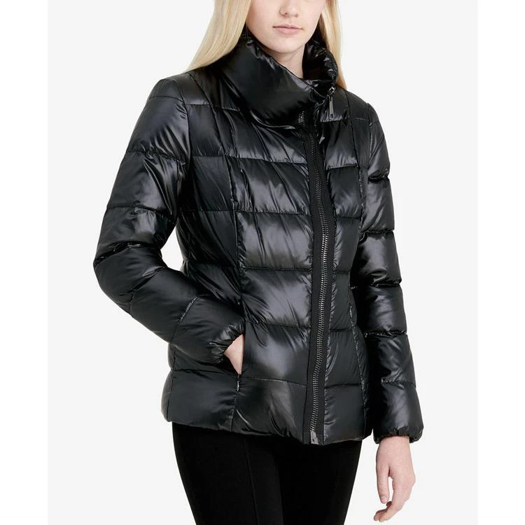 商品Calvin Klein|Asymmetrical-Zipper Puffer Coat,价格¥748,第4张图片详细描述