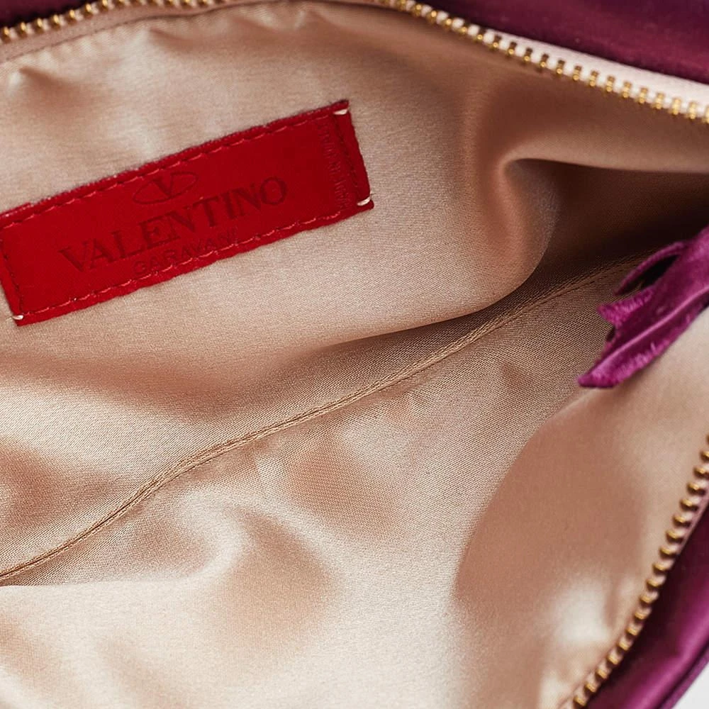 Valentino Pink Satin Pleated Bow Clutch 商品